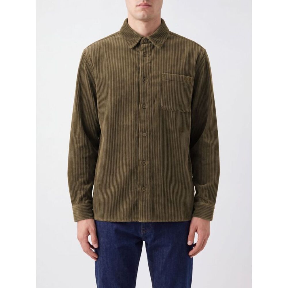 A.P.C. Men A.P.C. Short Corduroy Shirt Jacket With Patch Pockets